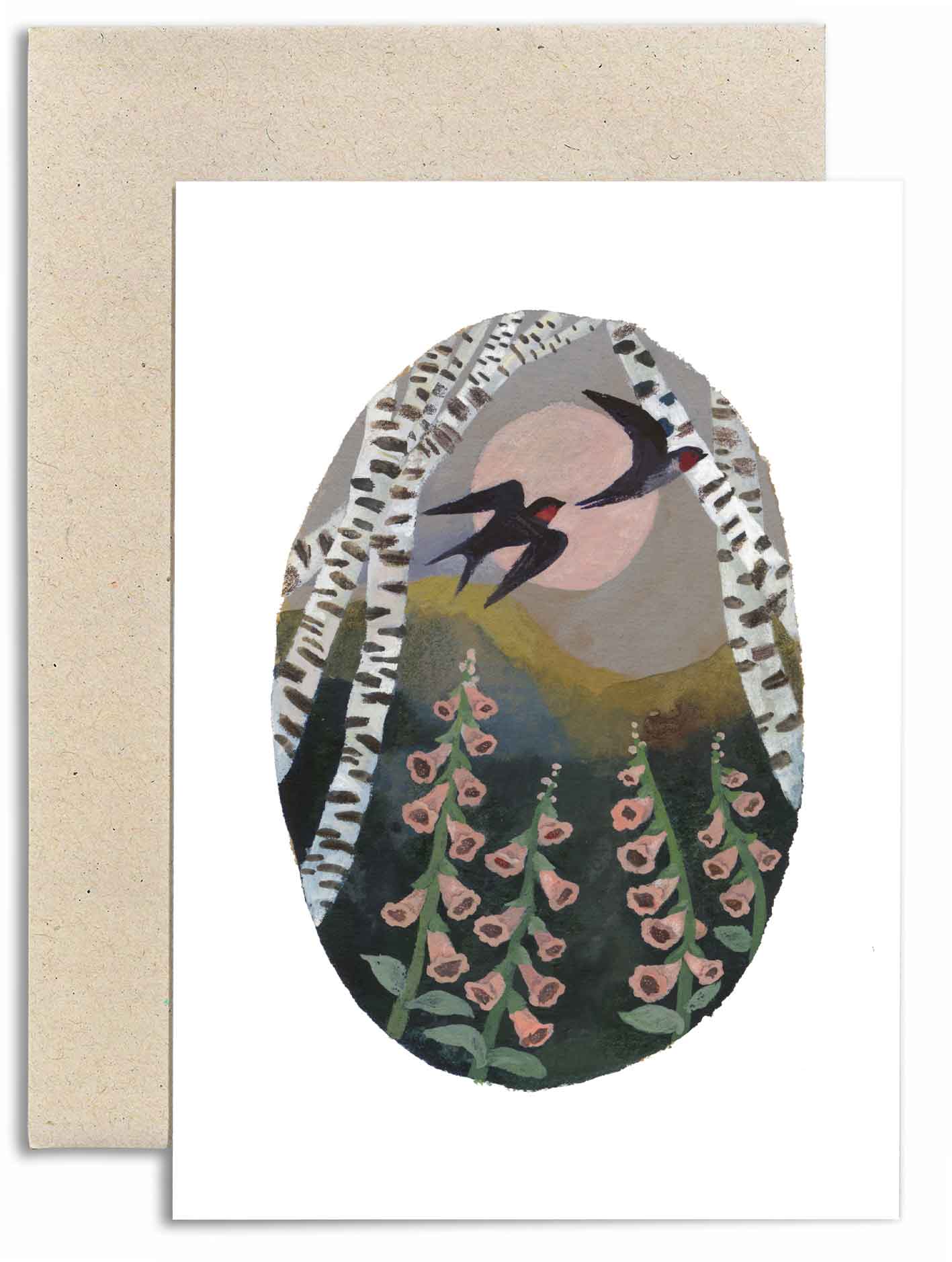 Silver Birch Dreaming Card