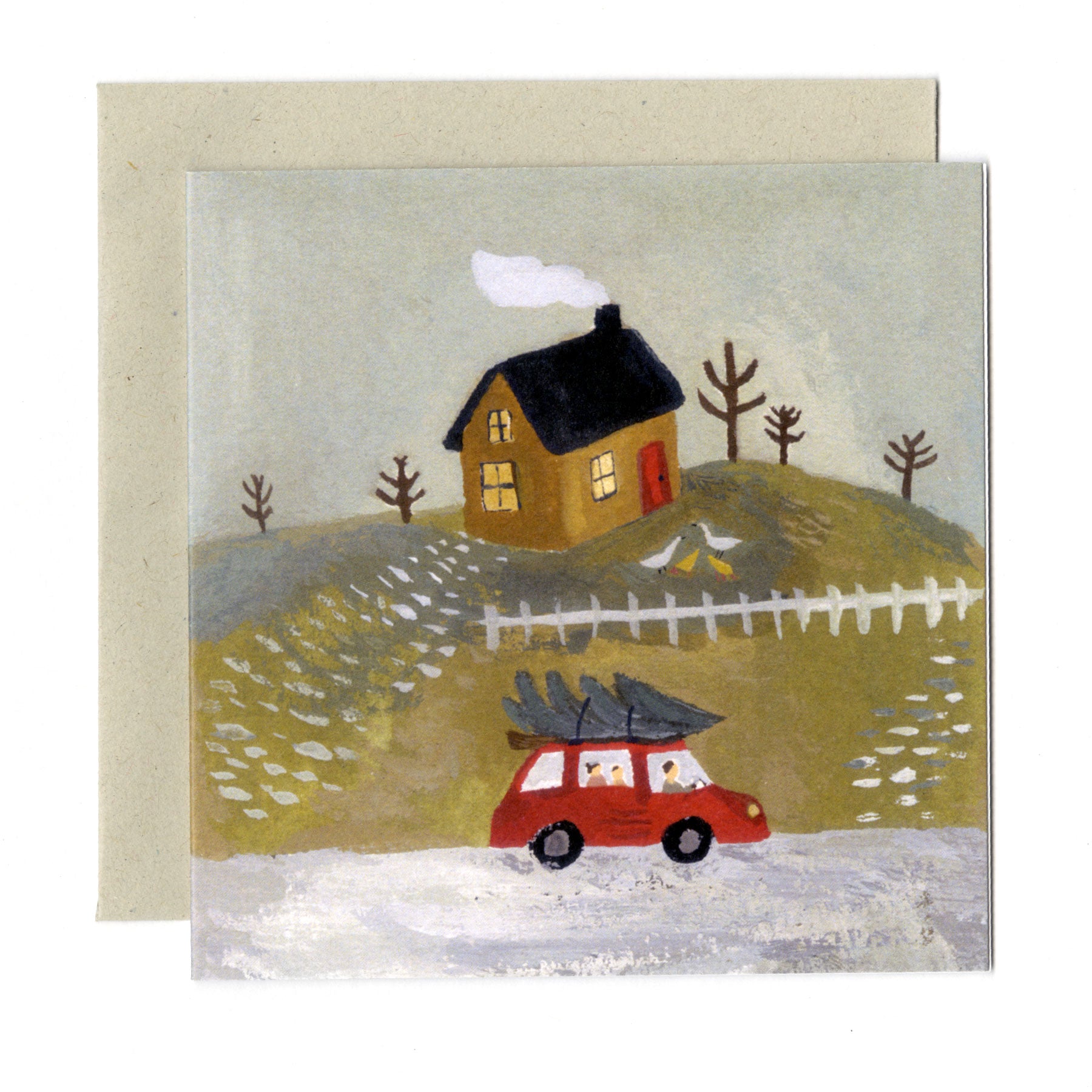 Bringing Home the tree card
