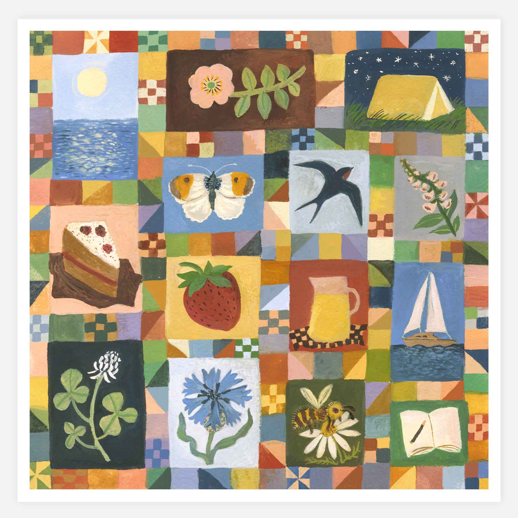 Summer Patchwork Print