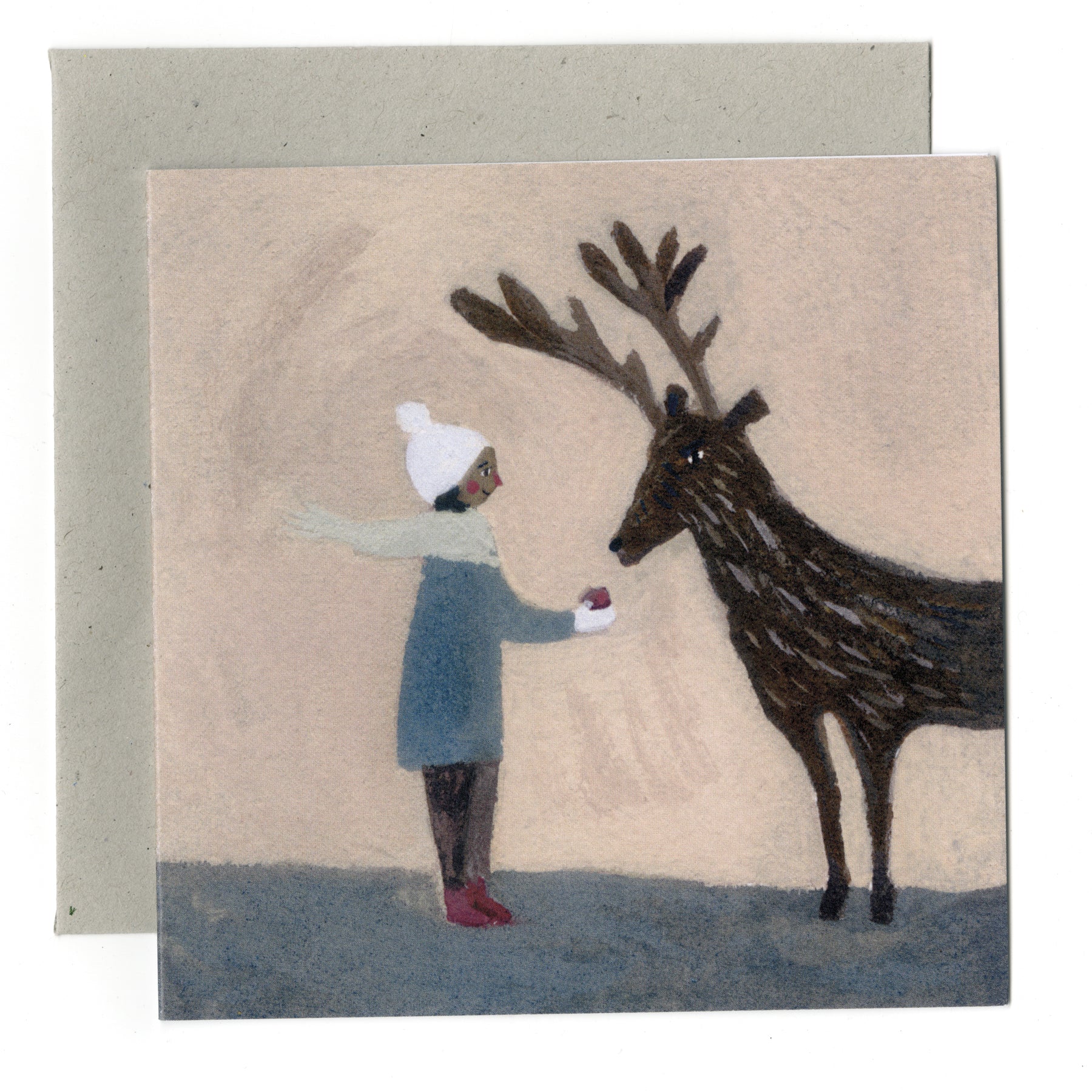 An Apple for Reindeer card